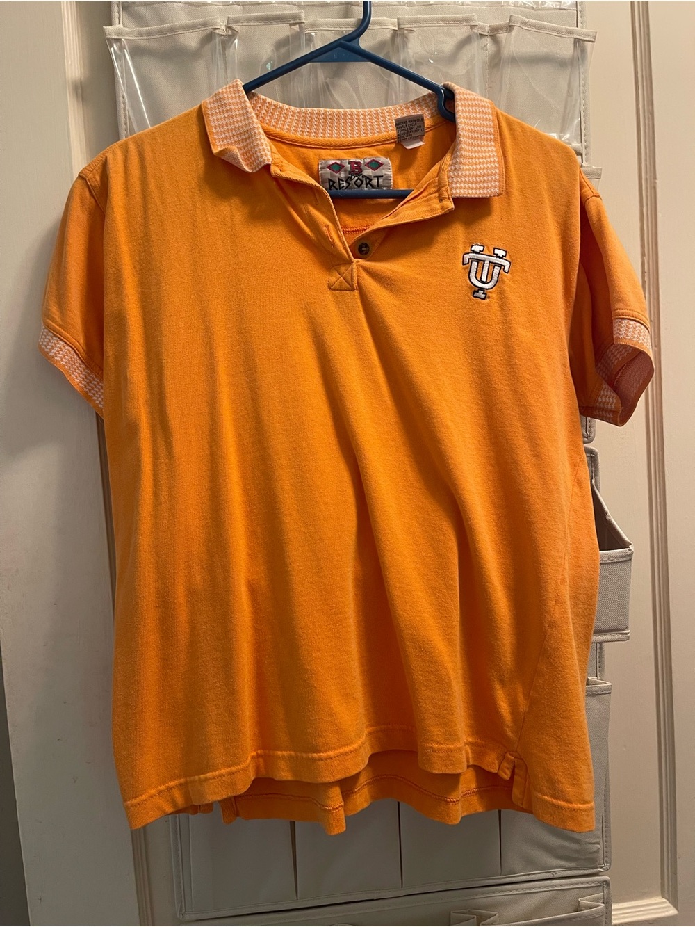 Vintage Boa Tennessee Orange Polo Shirt with Embroidered UT Logo, Women’s Medium